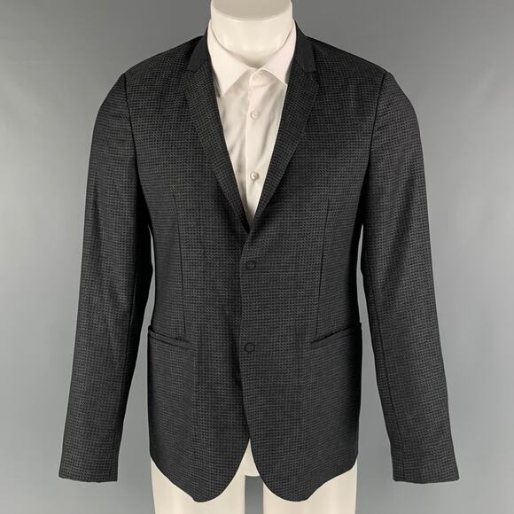 EMPORIO ARMANI Size 38 Charcoal Grey Wool Notch Lapel Sport Coat - Picture 1 of 1